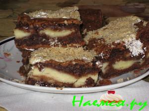 Торт с орехами "Шоколадно-Творожный"