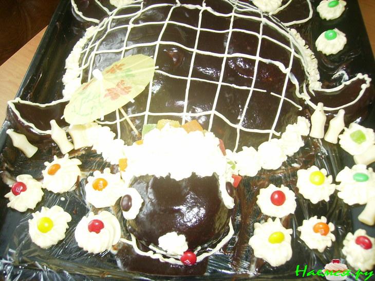 Торт "Жирная черепаха на отдыхе" 