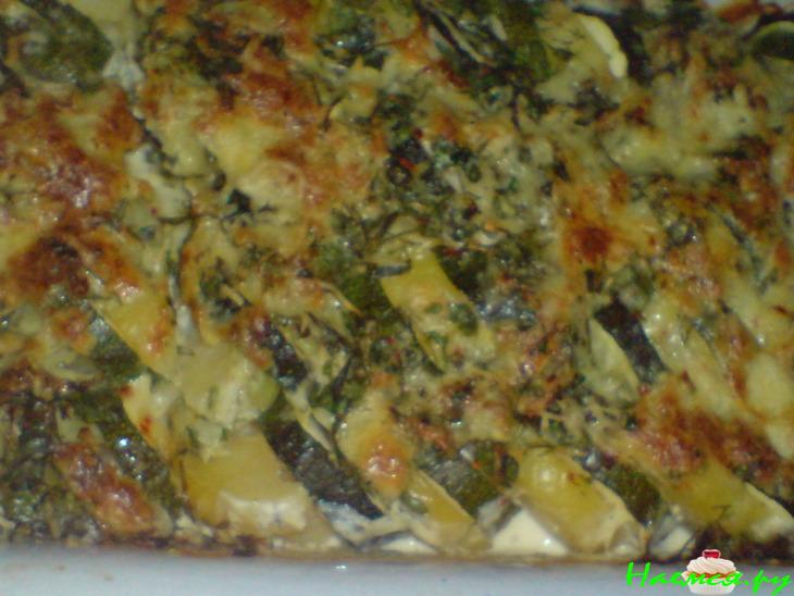 Запеканка из картофеля и цуккини