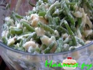 Салат "Зелёный" со стручковой фасолью