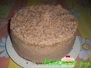 Апельсинно-лимонно-миндальный торт(без муки, жира и сахара) с творожно-шоколадным муссом