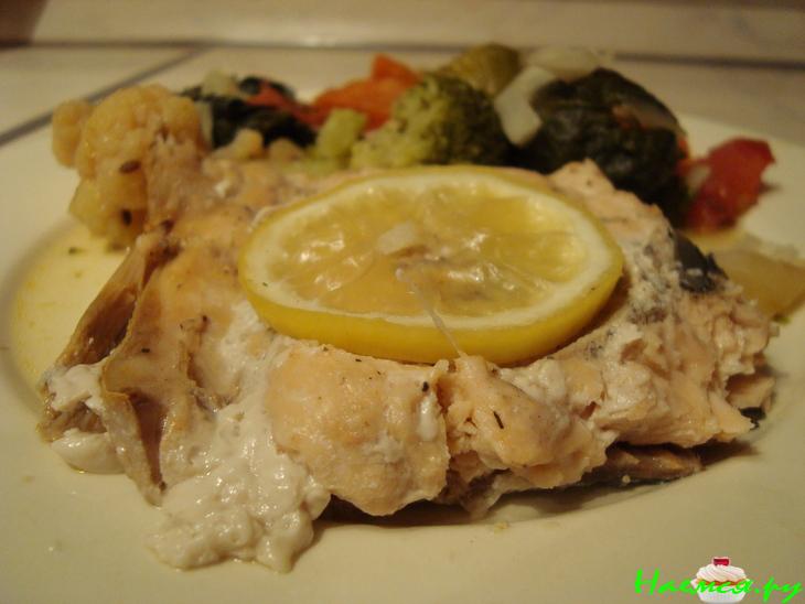 Филе горбуши на пару