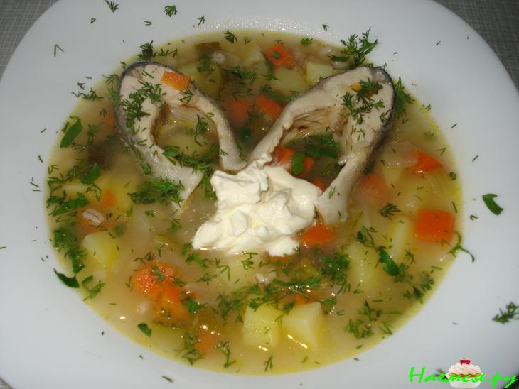 Суп рыбный с огурцом