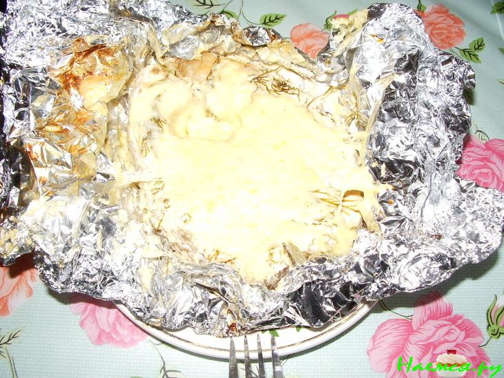 Стейк форели в фольге