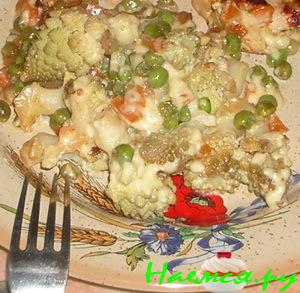 Капуста "Романеско" в сырном соусе