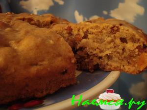 Кекс с изюмом и орехами (постный)
