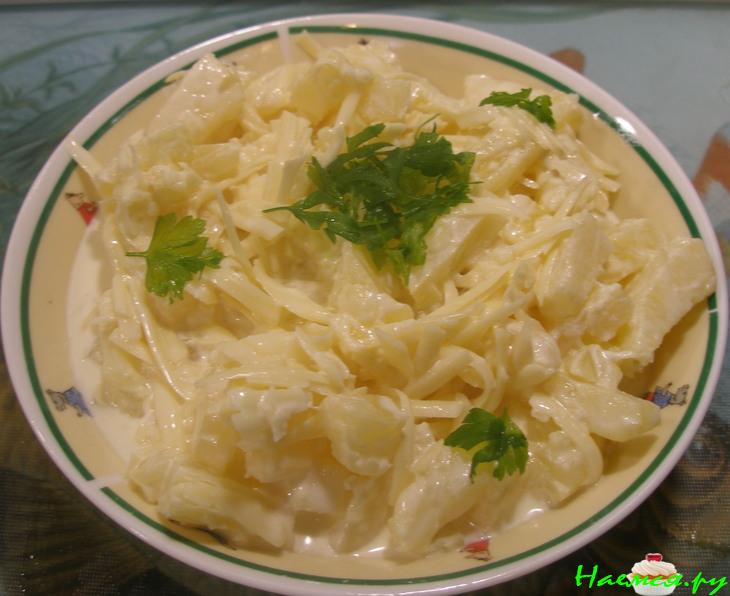 Салат с ананасом "На скорую руку"