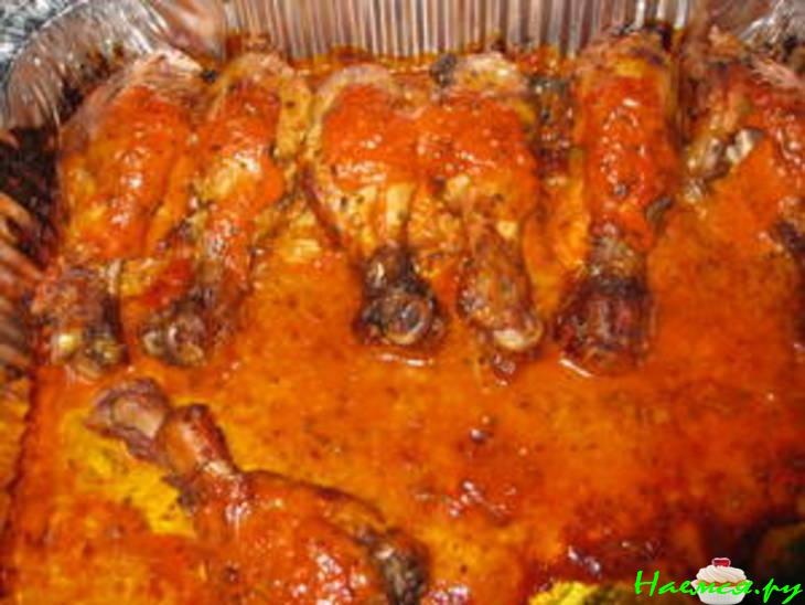 Куриные ножки со специями под соусом Куриные ножки со специями под соусом