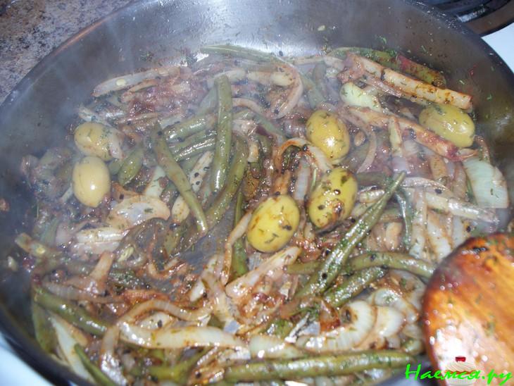 Креветки с фасолью пикантные!!!