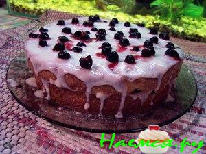 Быстрый бисквитный тортик с кремом