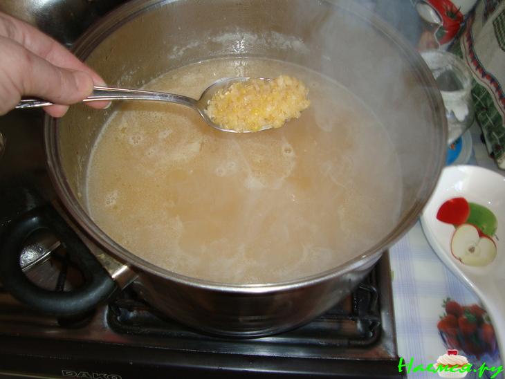 Супчик гороховый со шкварками "Мамин"