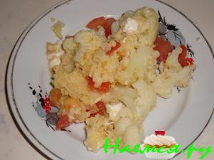 Пшенная каша с капустой брокколи (или цветной)