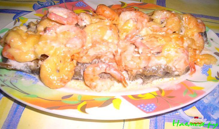 Пеленгасы с креветками в сливках Пеленгасы с креветками в сливках