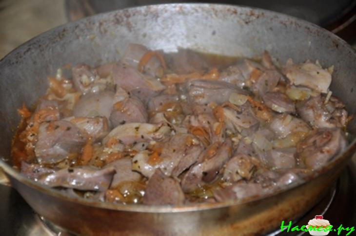 Суп-пюре с осердиями и шампиньонами