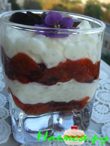 Молочный рис со сливами и корицей