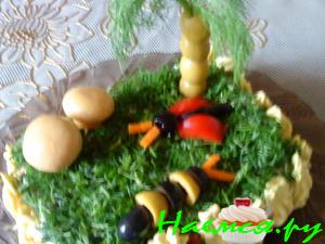 Салат куриный "Лесная поляна"