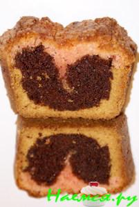 Кекс трёхцветный 'Хвост попугая'