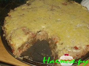 Запеканка из куриных печенок