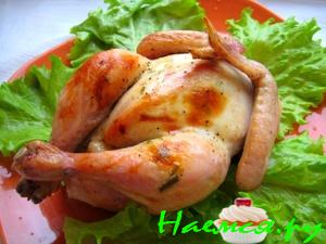 Цыпленок с виноградом, маскарпоне и розмарином