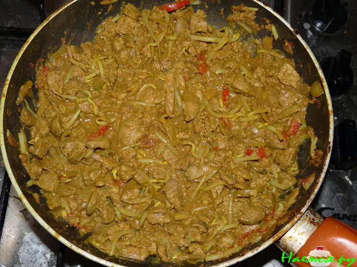 Куриная печенка по-тайски