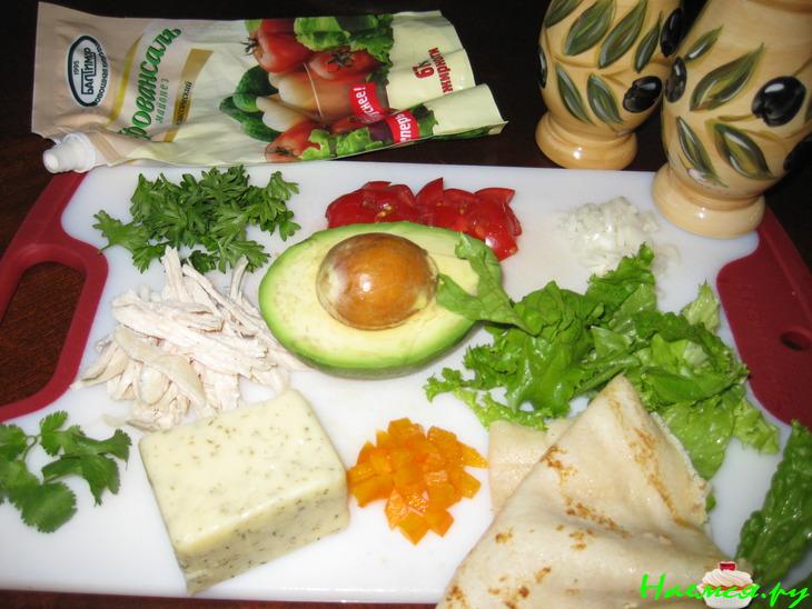 Блинчики с овощной начинкой