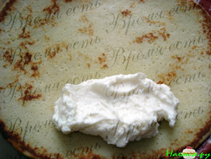 Блинчики на молоке с творогом