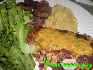 Печёночно-овощные оладьи