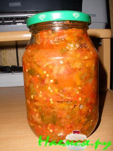 Салат из баклажан с фасолью