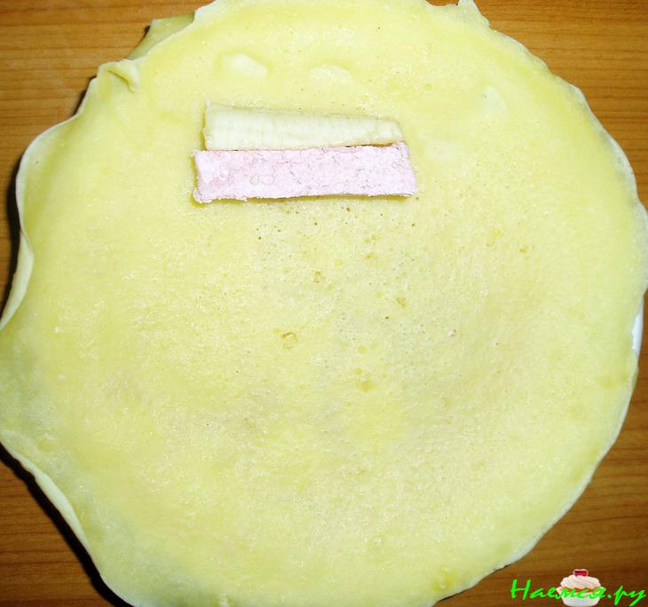 Блинчики с зефирно-банановой начинкой