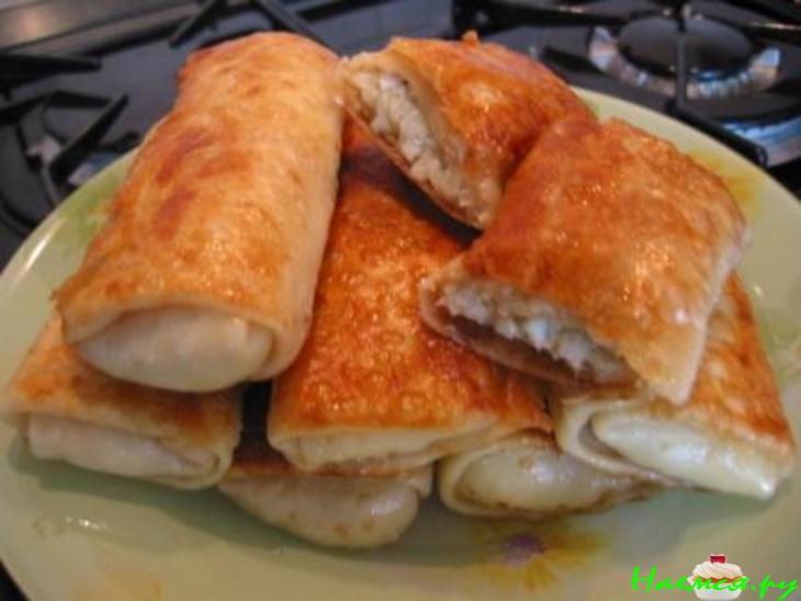 Блинчики с куриными сердечками и желудочками