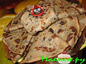 Блины из теста с вареньем