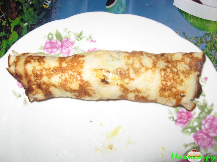 Блинчики картофельные с капустно-морковной начинкой  