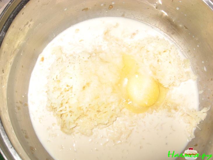 Блинчики картофельные с капустно-морковной начинкой  