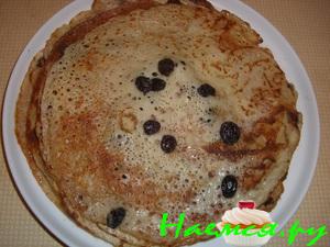 Блинчики обалденные с изюмом!