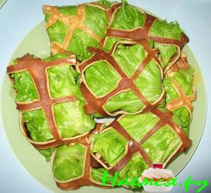 Блинная закуска "Клетка"