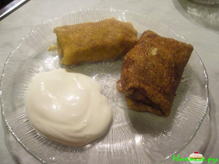 Блинчики с начинкой из тунца и яйца