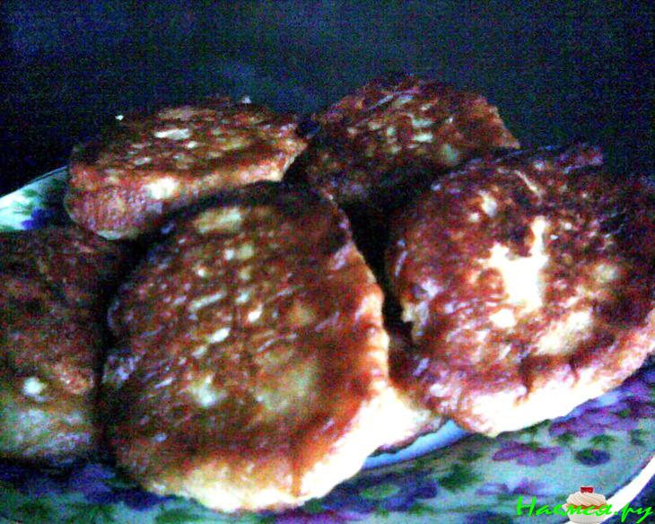 Постные яблочные оладьи