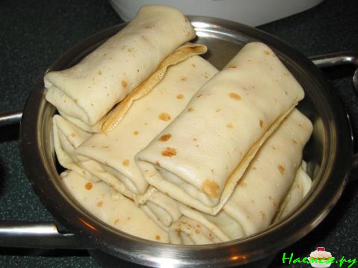 Блинчики с мясом и рисом Блинчики с мясом и рисом