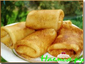 Блинчики на молоке с творогом