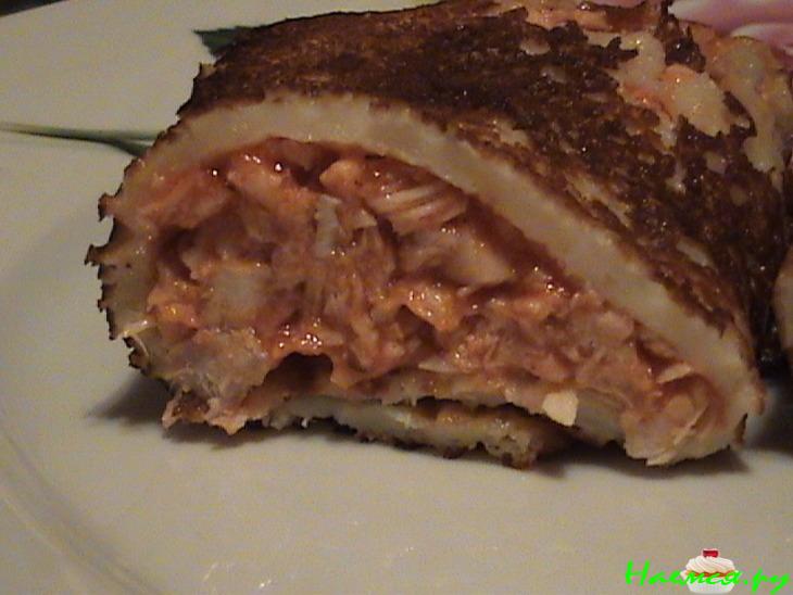 Блины с вкусной начинкой