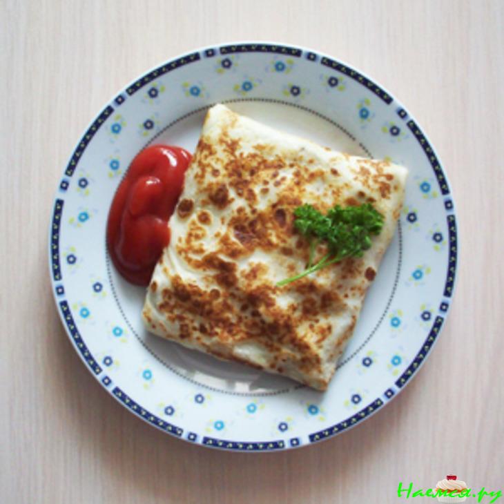 Блинчики с курицей и овощами Блинчики с курицей и овощами