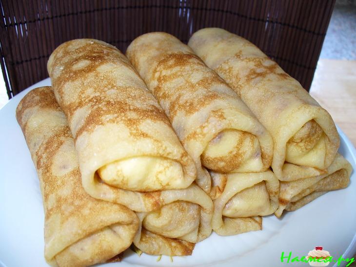 Блинчики с творогом и медом