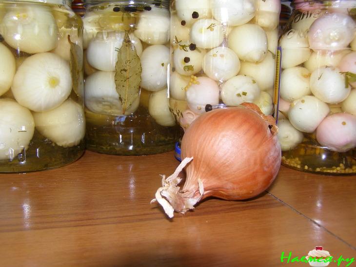 Маринованный лук с горчичными зернами