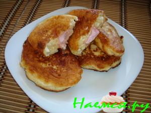 Творожные оладьи с зефиром