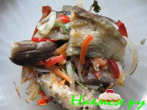 Баклажаны по-корейски с чесноком