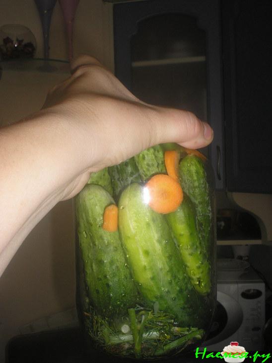 Огурцы с морковкой