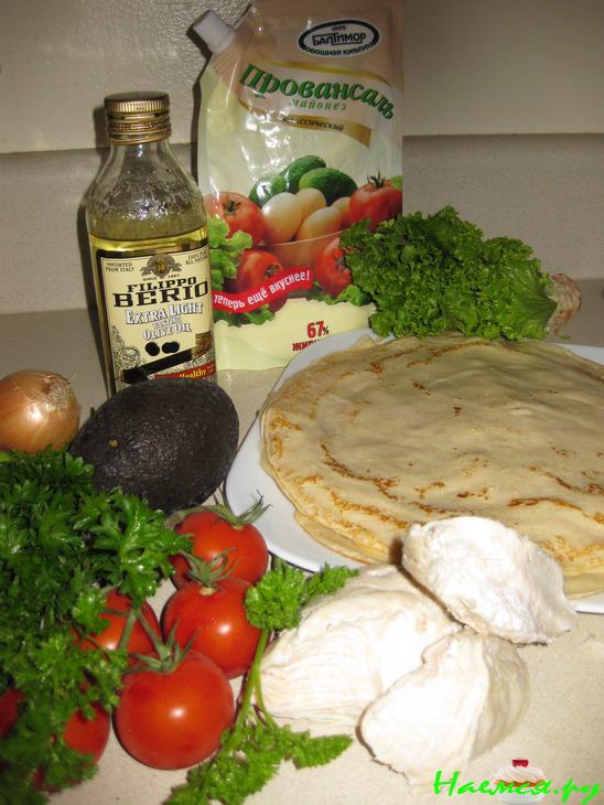 Блинчики с овощной начинкой