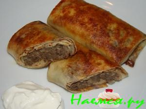 Блинчики с печенкой  