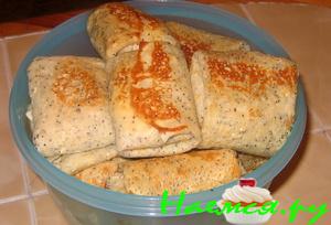 Маковые блинчики с творожной начинкой