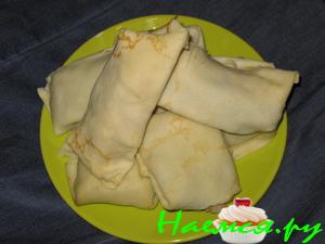 Блины с мясом, яйцами и луком Блины с мясом, яйцами и луком